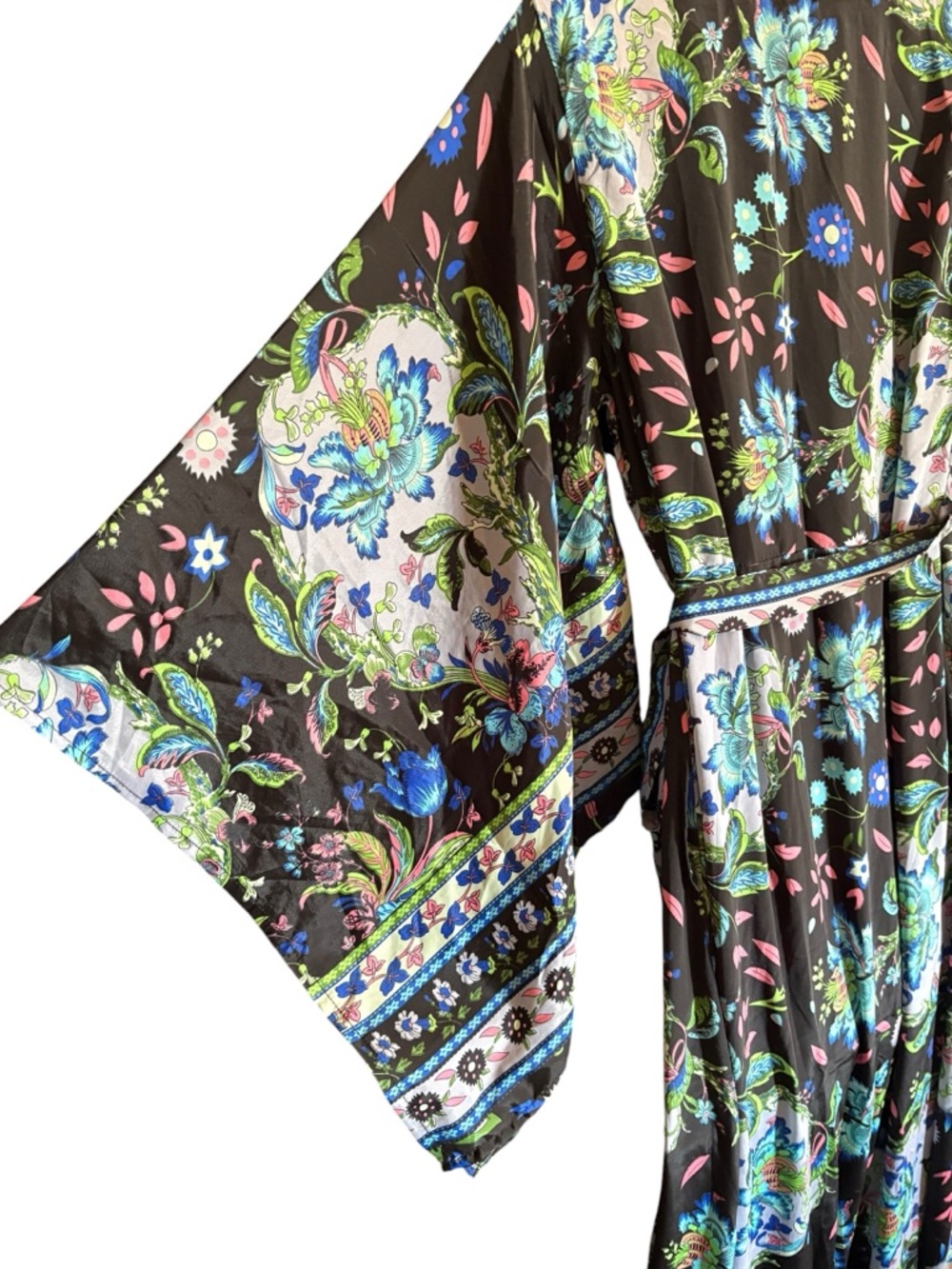 RAGA Kassie Maxi Wrap Dress Boho Floral Anthropologie Medium NWT